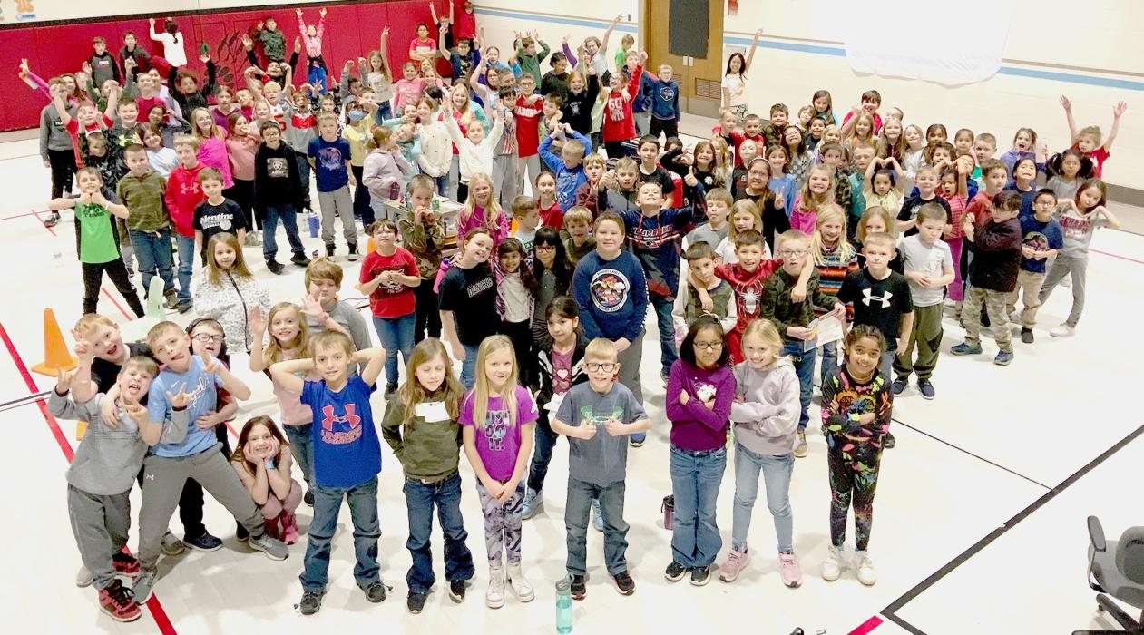The VES first through fourth graders were able to watch The Greatest Showman after raising $6,857.47 for the Kids Heart Challenge.