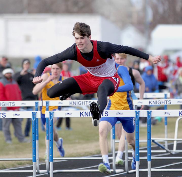 Isaac Cronin took first place in the 110 Meter Hurdles at Bassett with a time of 15.51 and set a personal record. Photos by Amanda Long